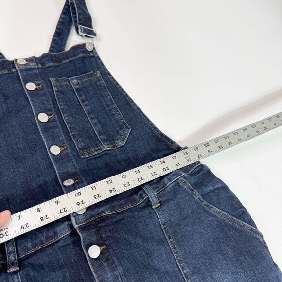 Judy Blue Jumper Skirt Womens 2XL Blue High Waist Button-Up Overall Raw Hem - Picture 5 of 10